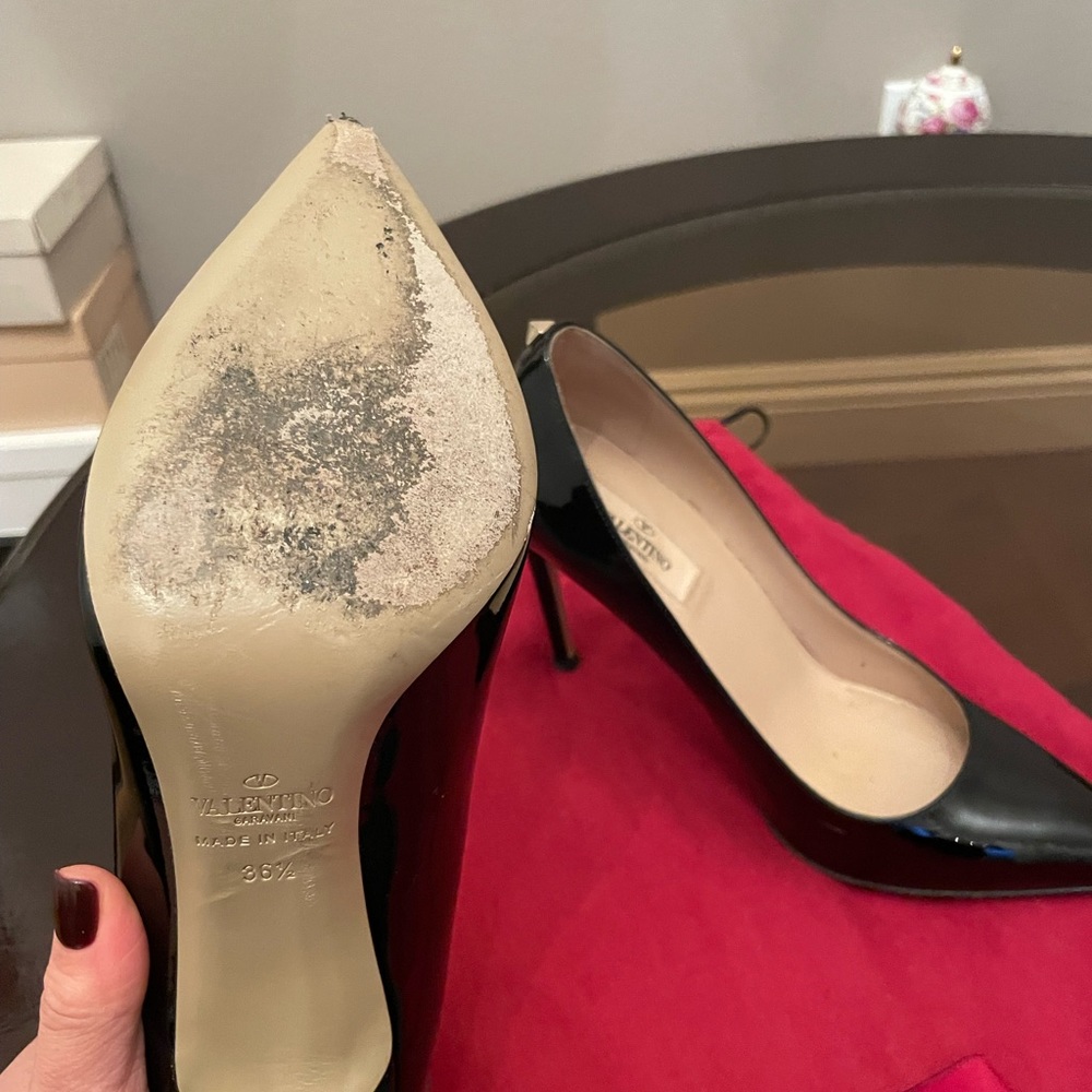 Valentino patent leather pumps
